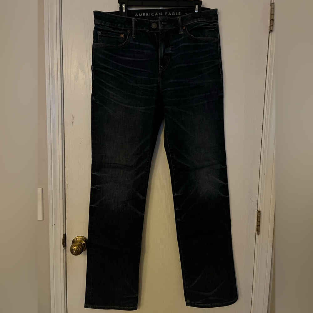 Men’s American Eagle Deep Indigo Jeans - Straight Leg 32x34